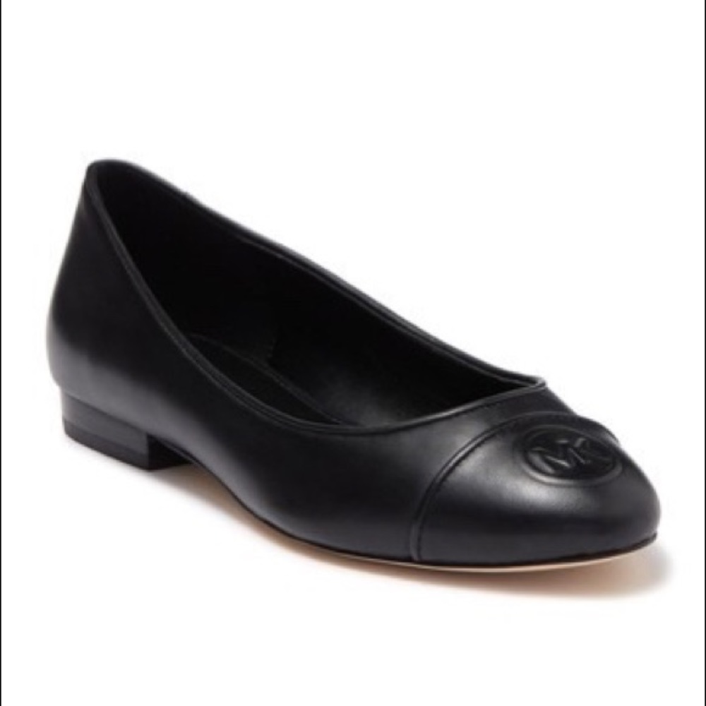 Michael Kors Dylyn Logo Leather Ballet Flat